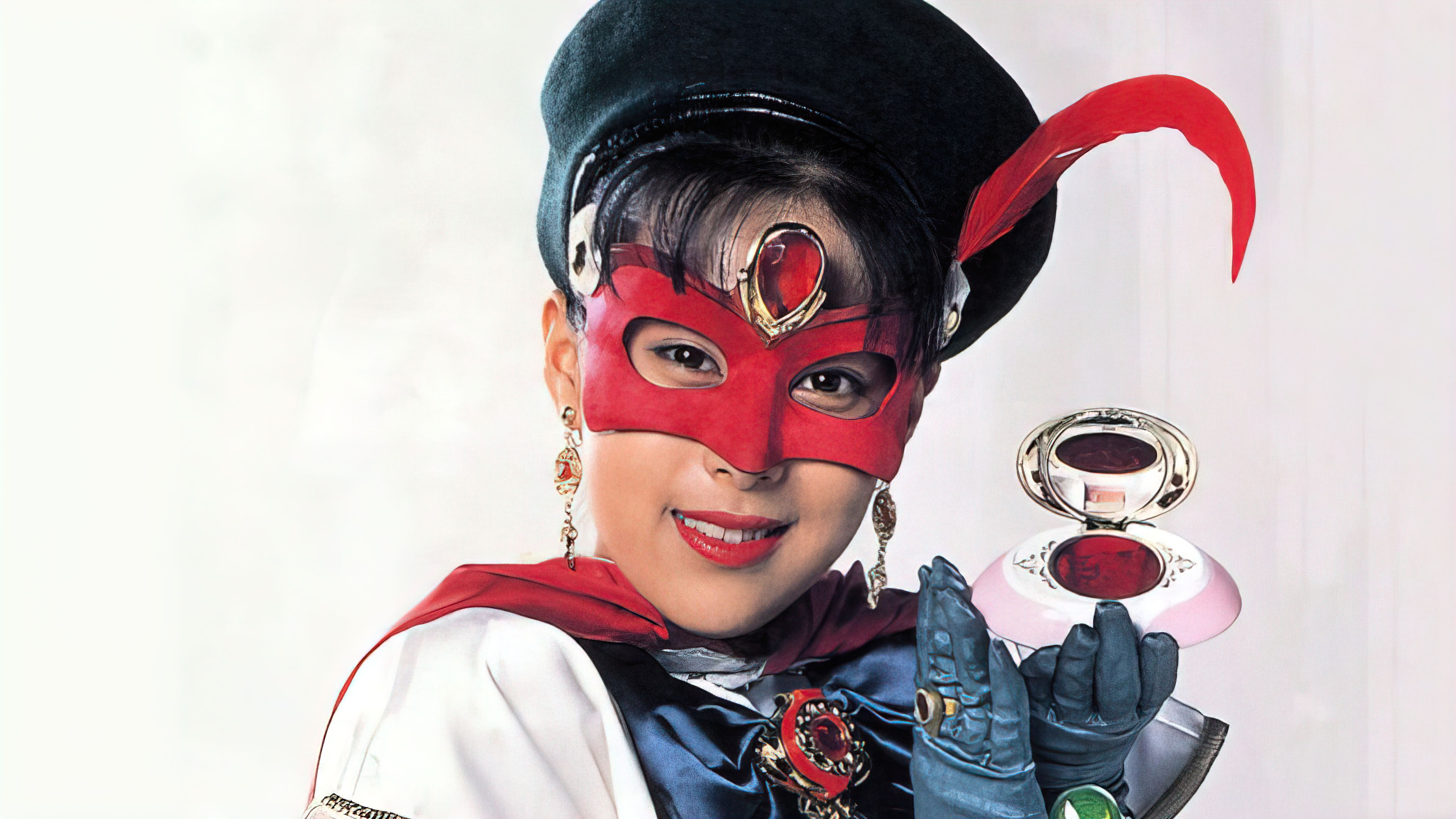 La Belle Fille Masquée Poitrine Background