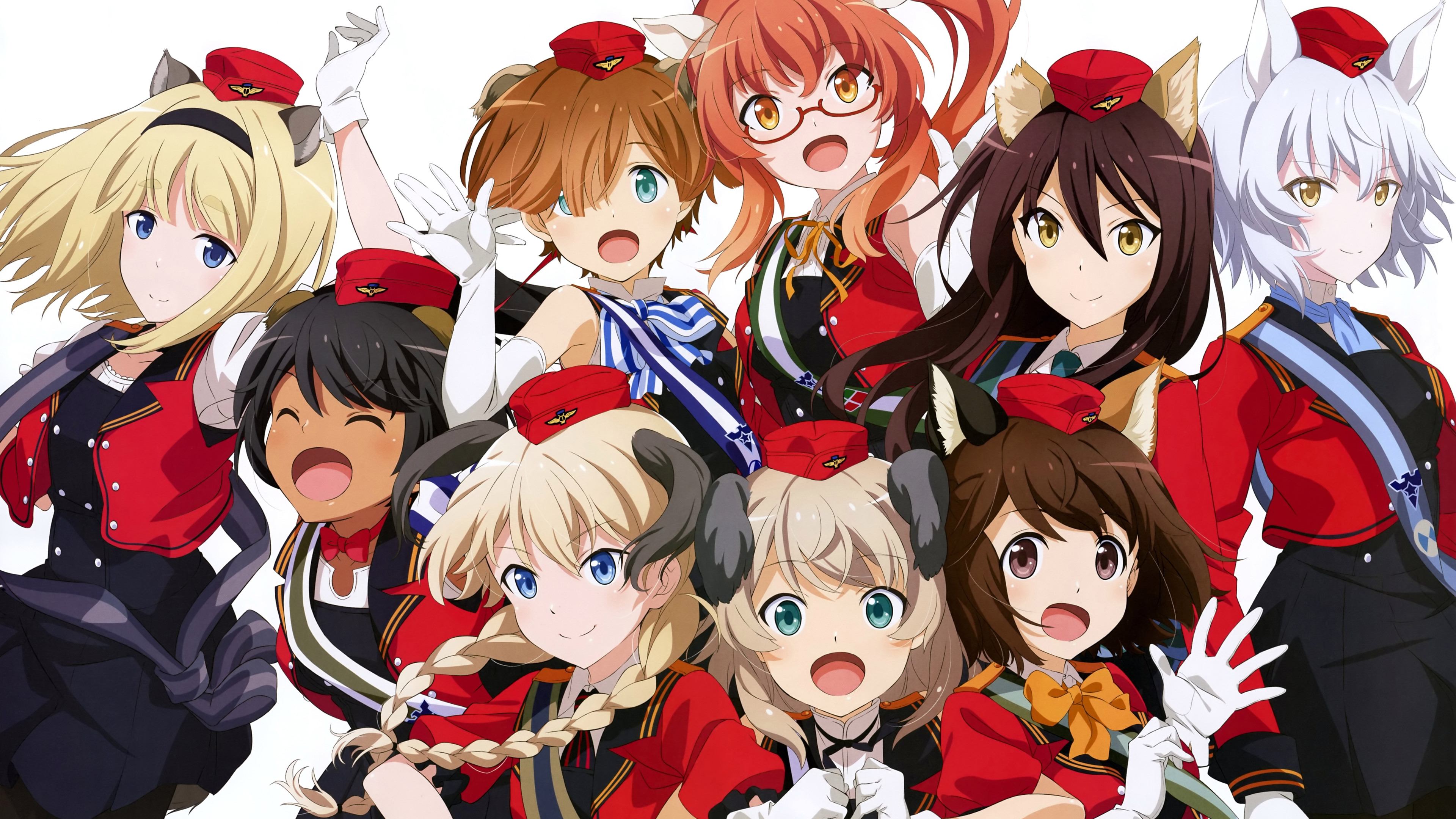 League of Nations Air Force Aviation Magic Band Luminous Witches Background