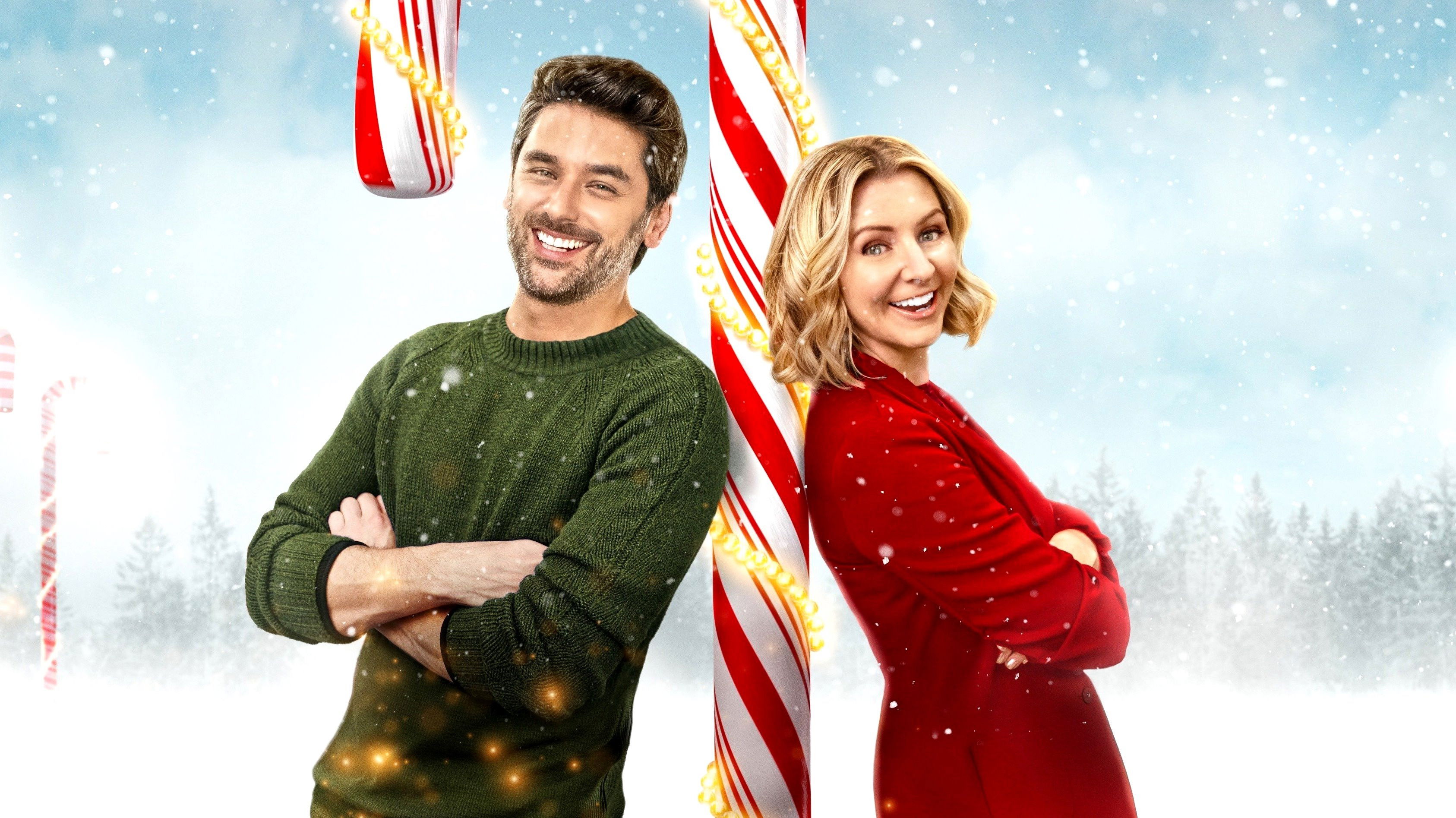 Candy Cane Christmas Background