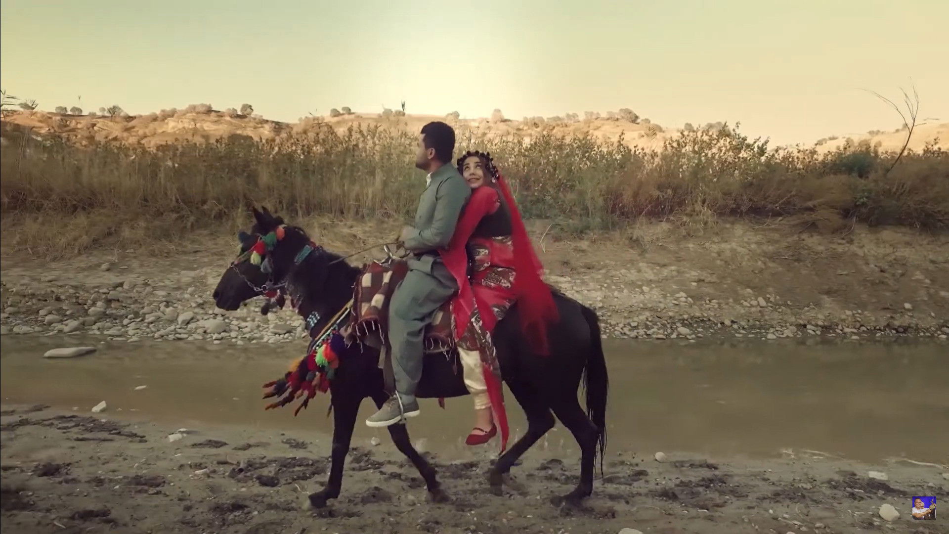 In The Red Background