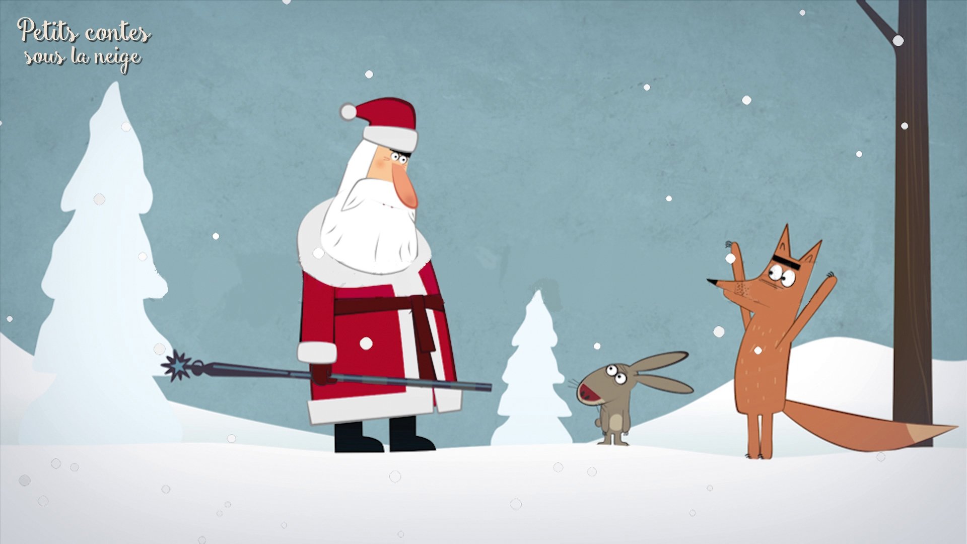 Little Tales in the Snow Background