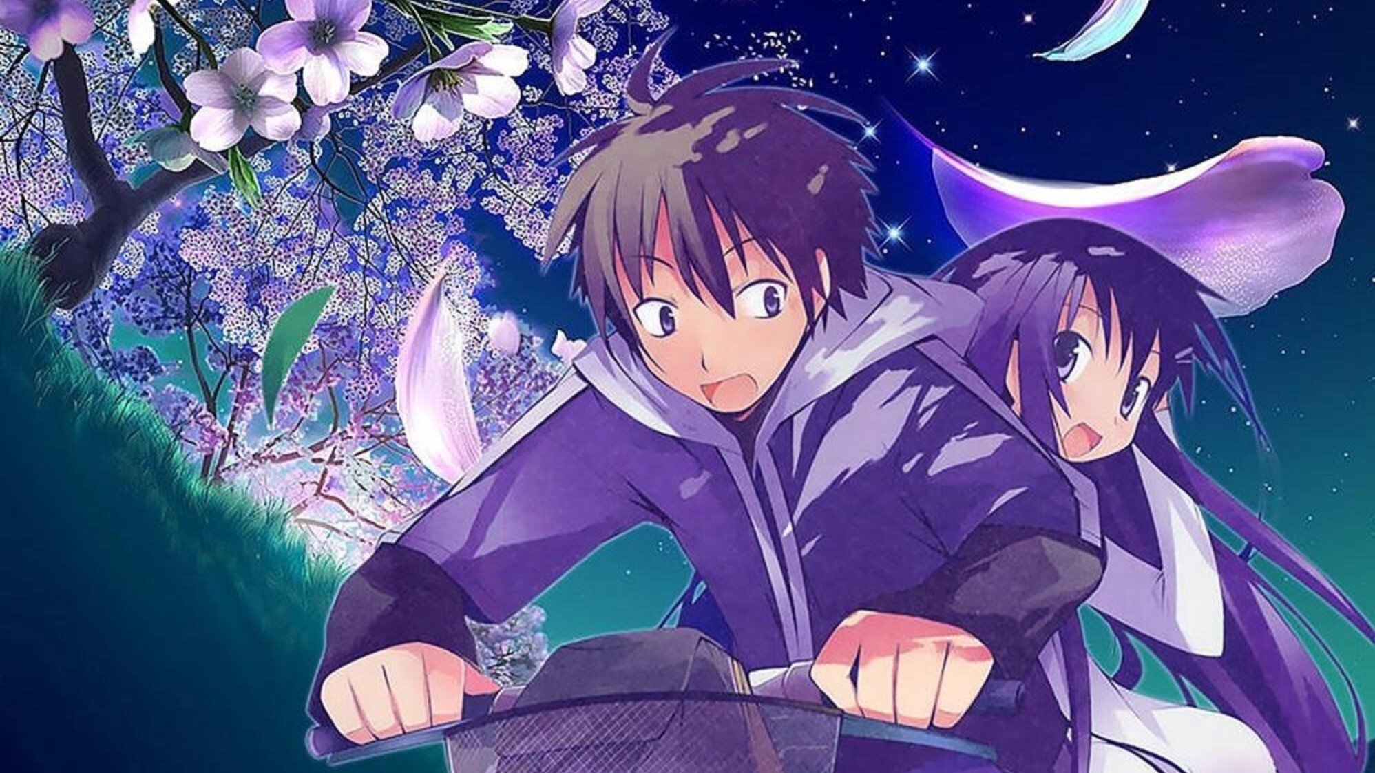 Looking Up at the Half-Moon Background