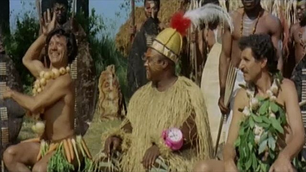 Two Whites in Dark Africa Background