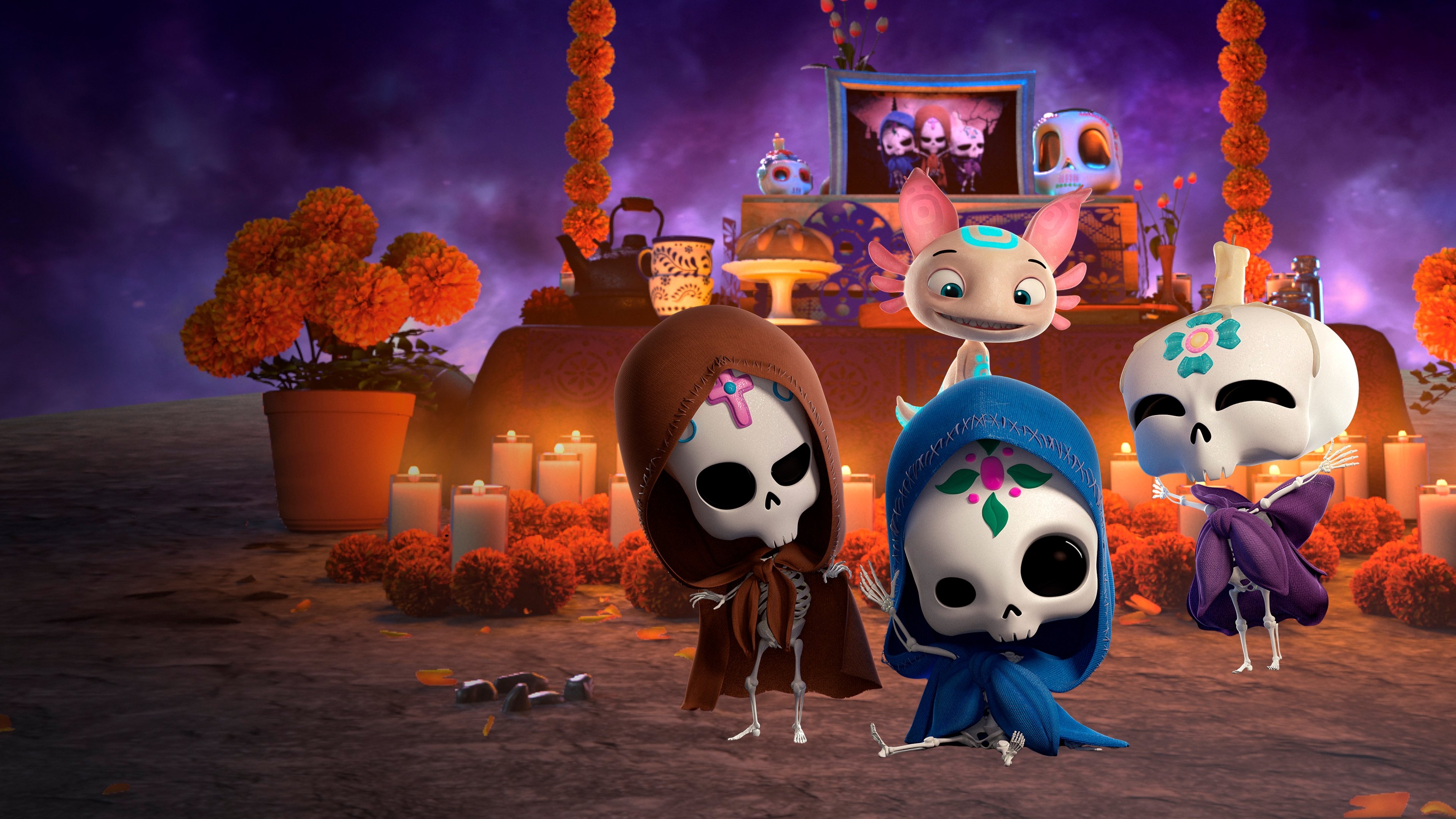 Sugar Skulls Background