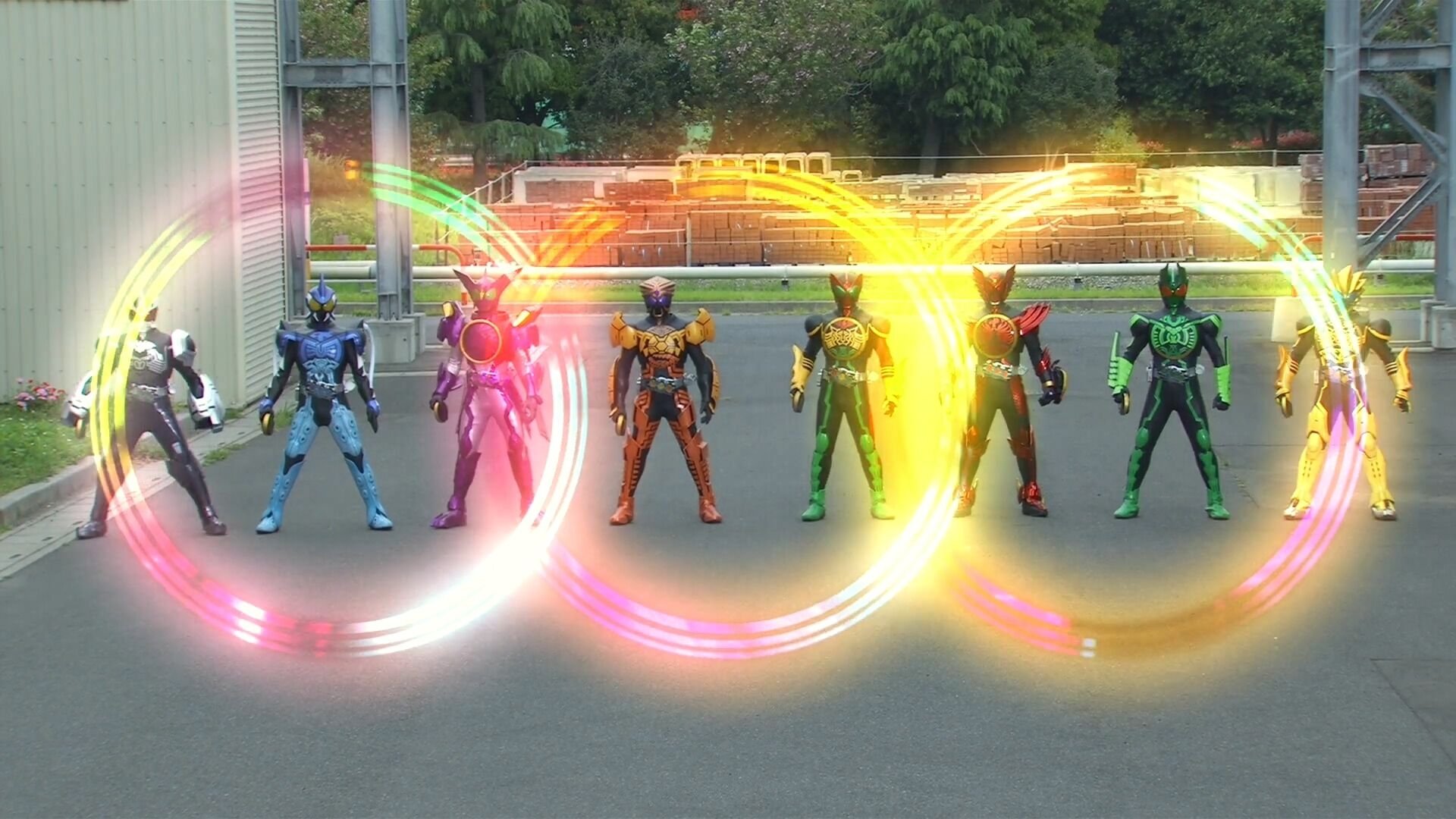 Kamen Rider OOO Wonderful: The Shogun and the 21 Core Medals Background