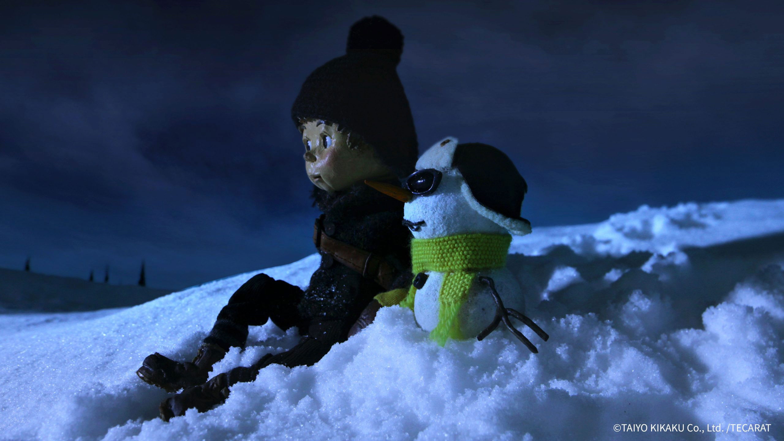 Norman the Snowman: On a Night of Shooting Stars Background