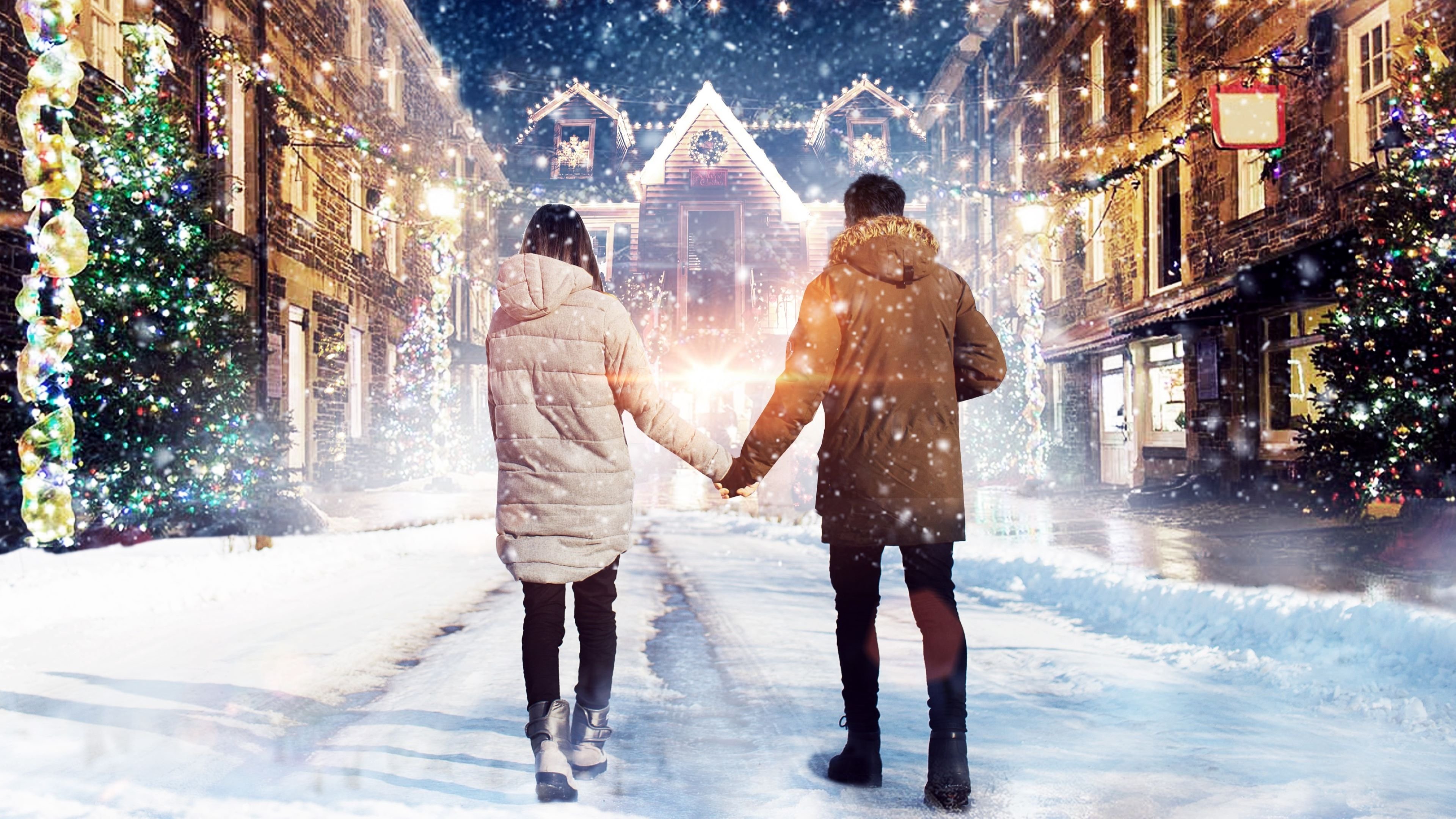 Christmas at the Holly Day Inn Background