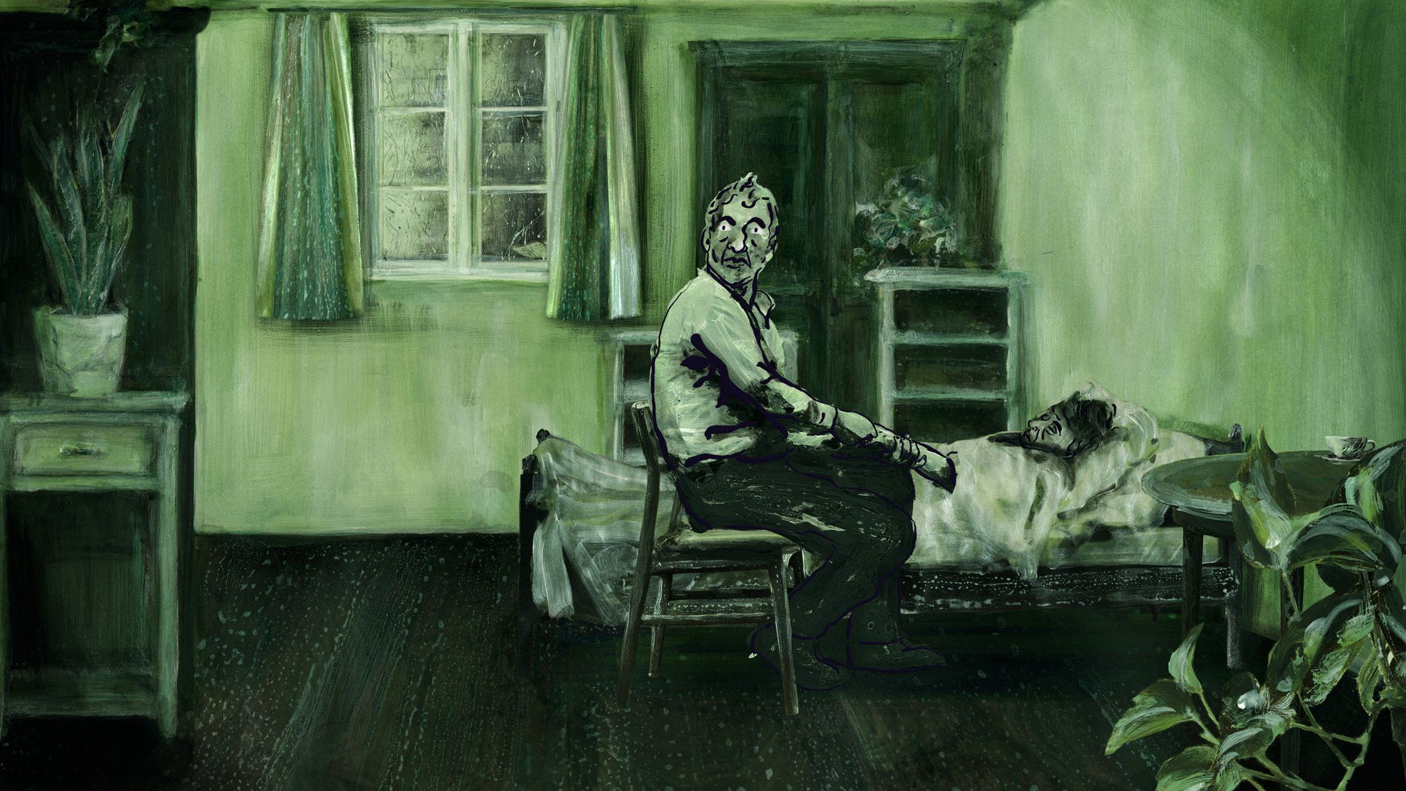 The Hangman at Home Background