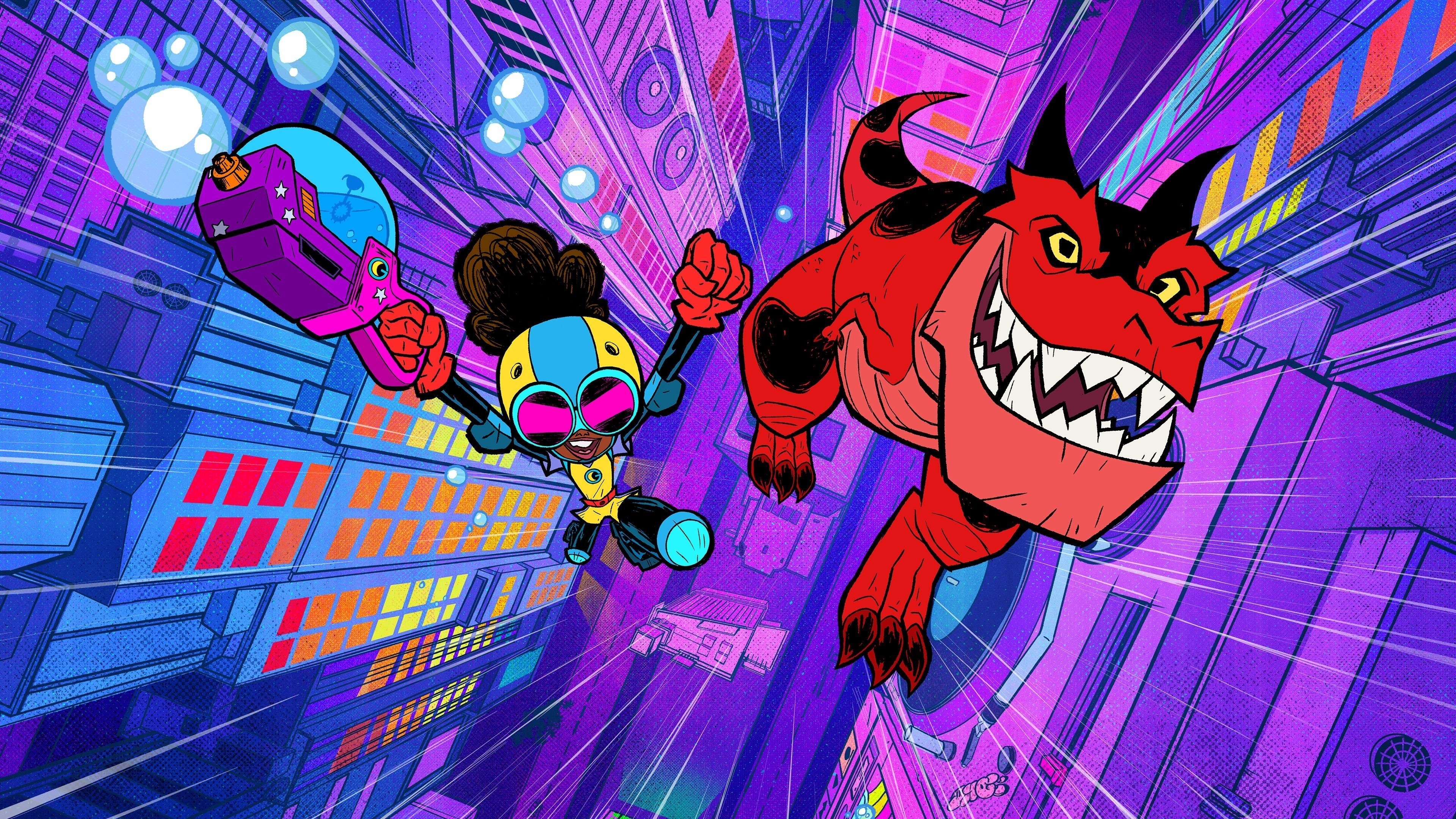 Marvel's Moon Girl and Devil Dinosaur Background