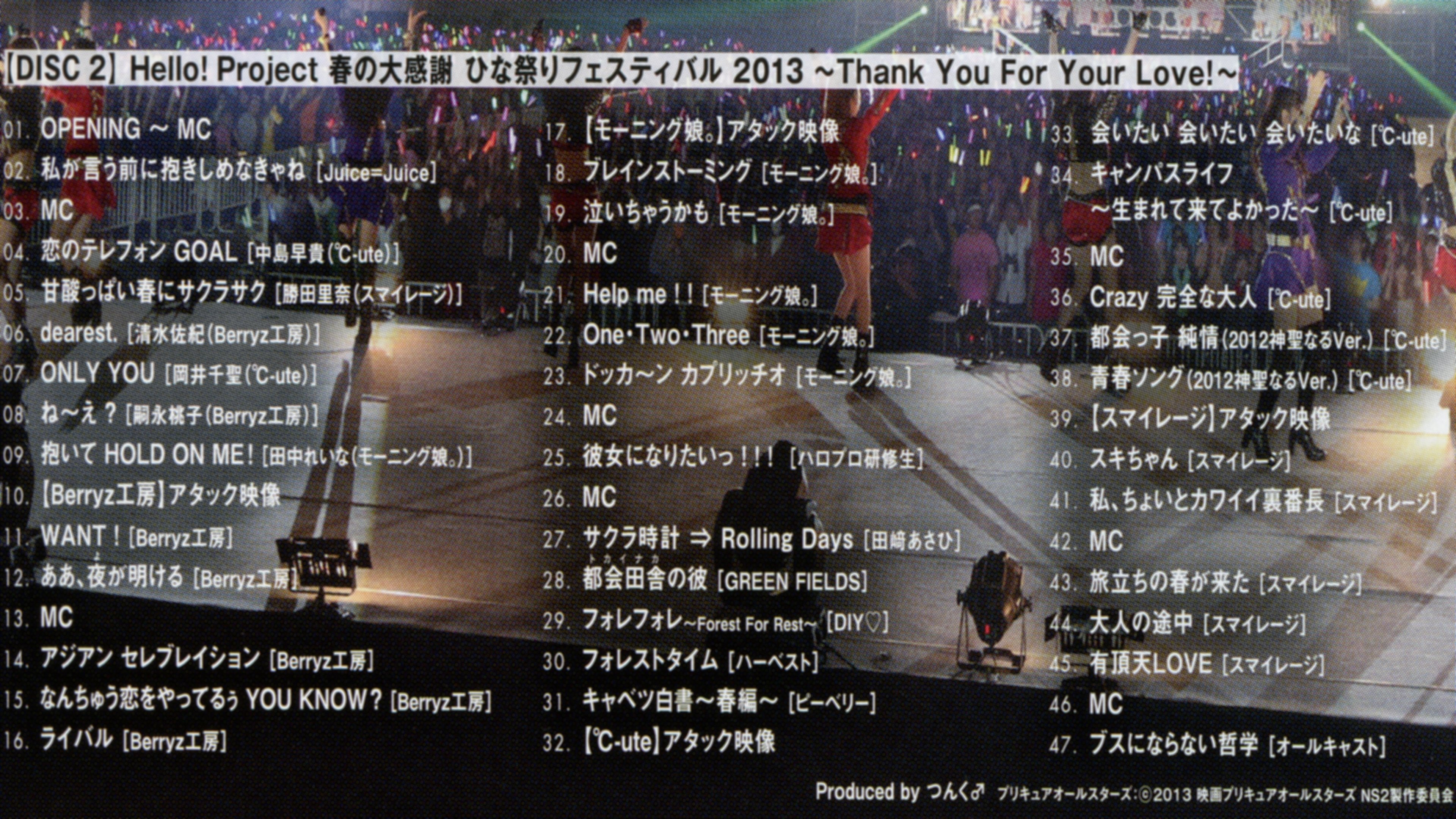 Hello! Project 2013 Spring Haru no Dai Kansha Hinamatsuri Festival 2013 ~Thank You For Your Love!~ Background