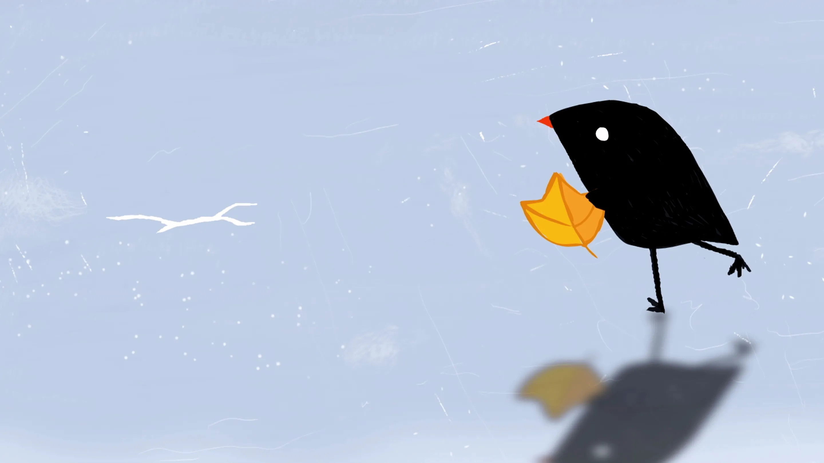 The Little Bird and the Leaf Background