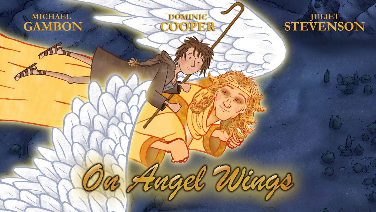 On Angel Wings Background