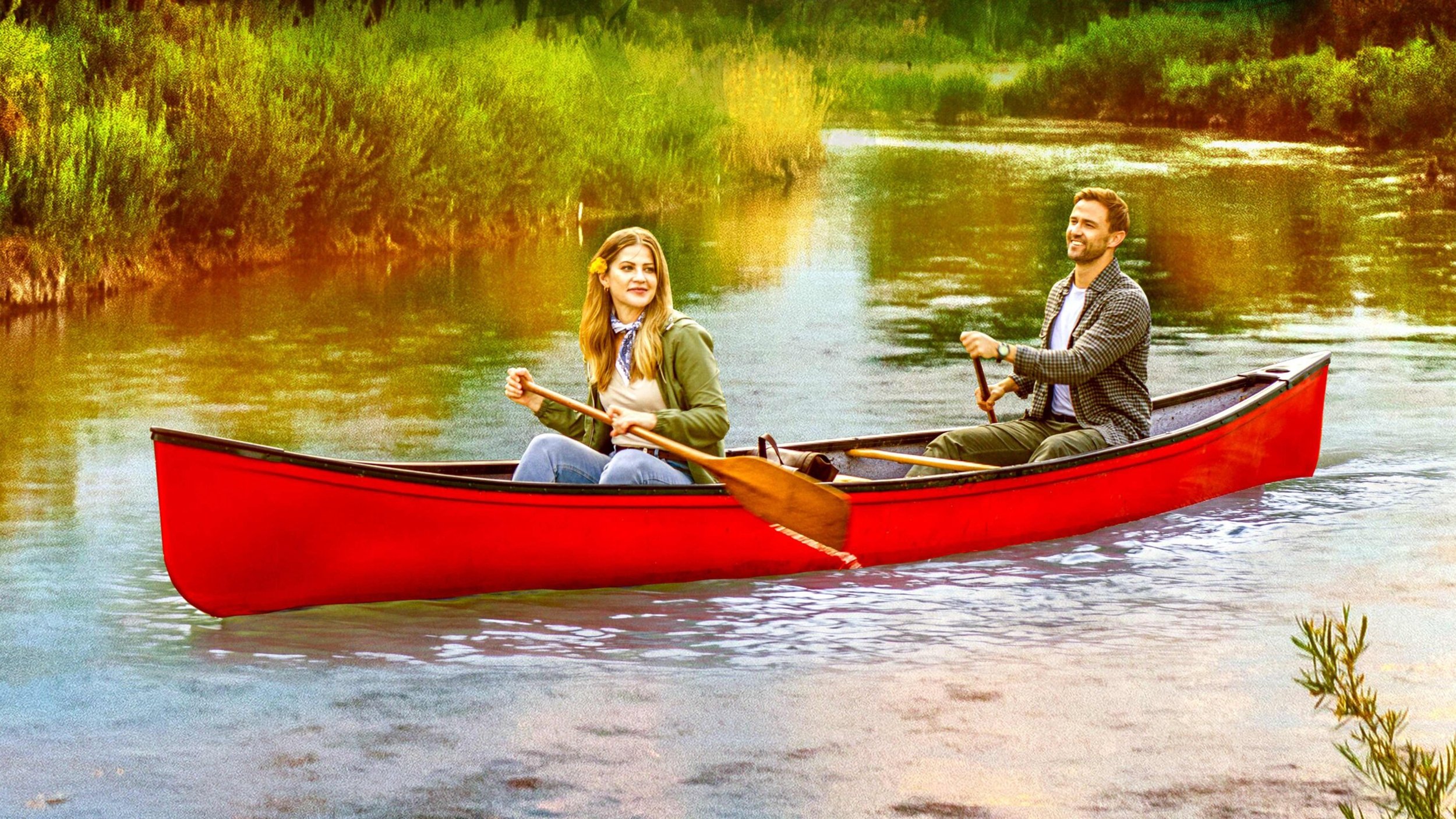 Riverfront Romance Background