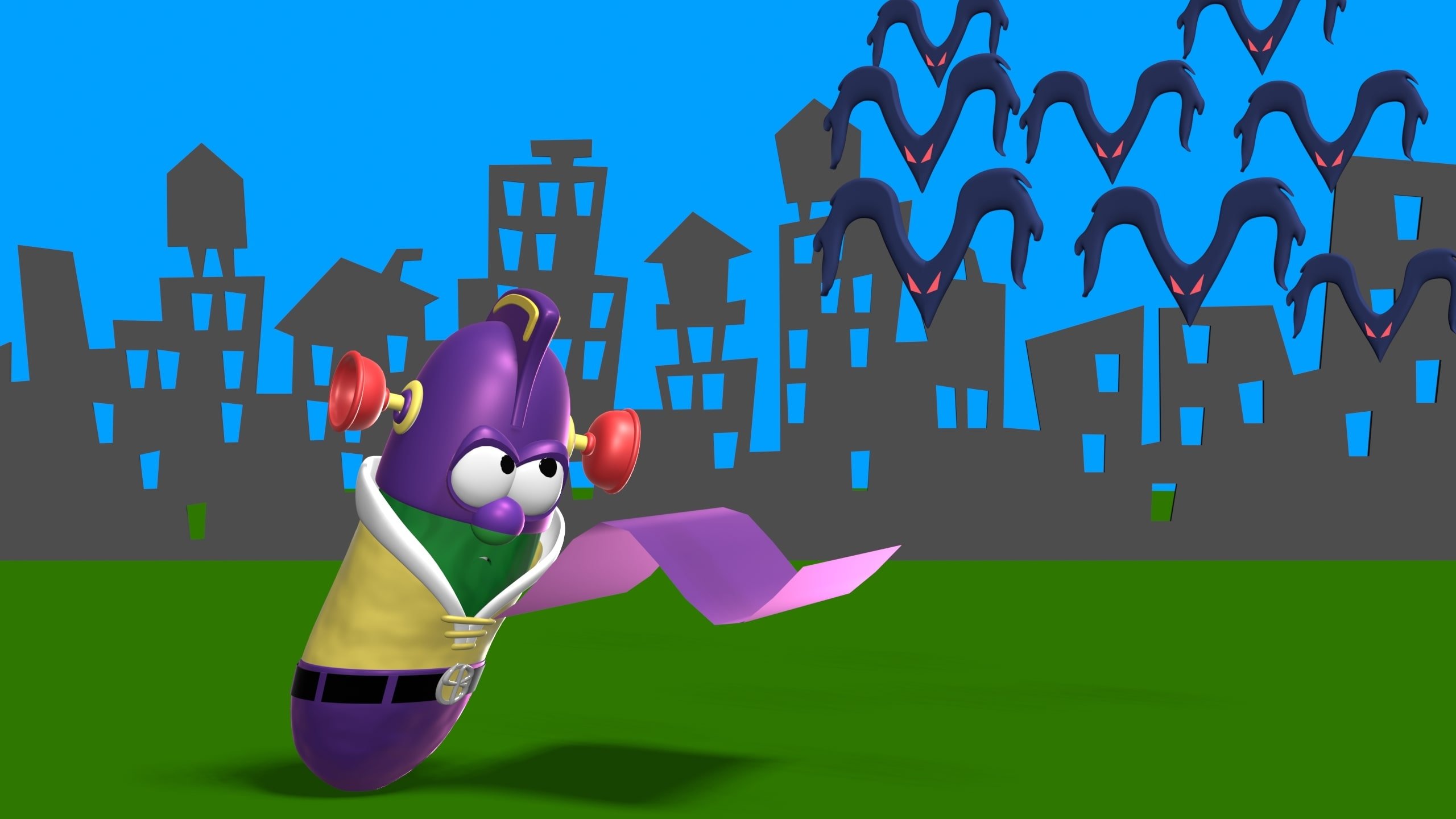 VeggieTales: LarryBoy and the Angry Eyebrows Background