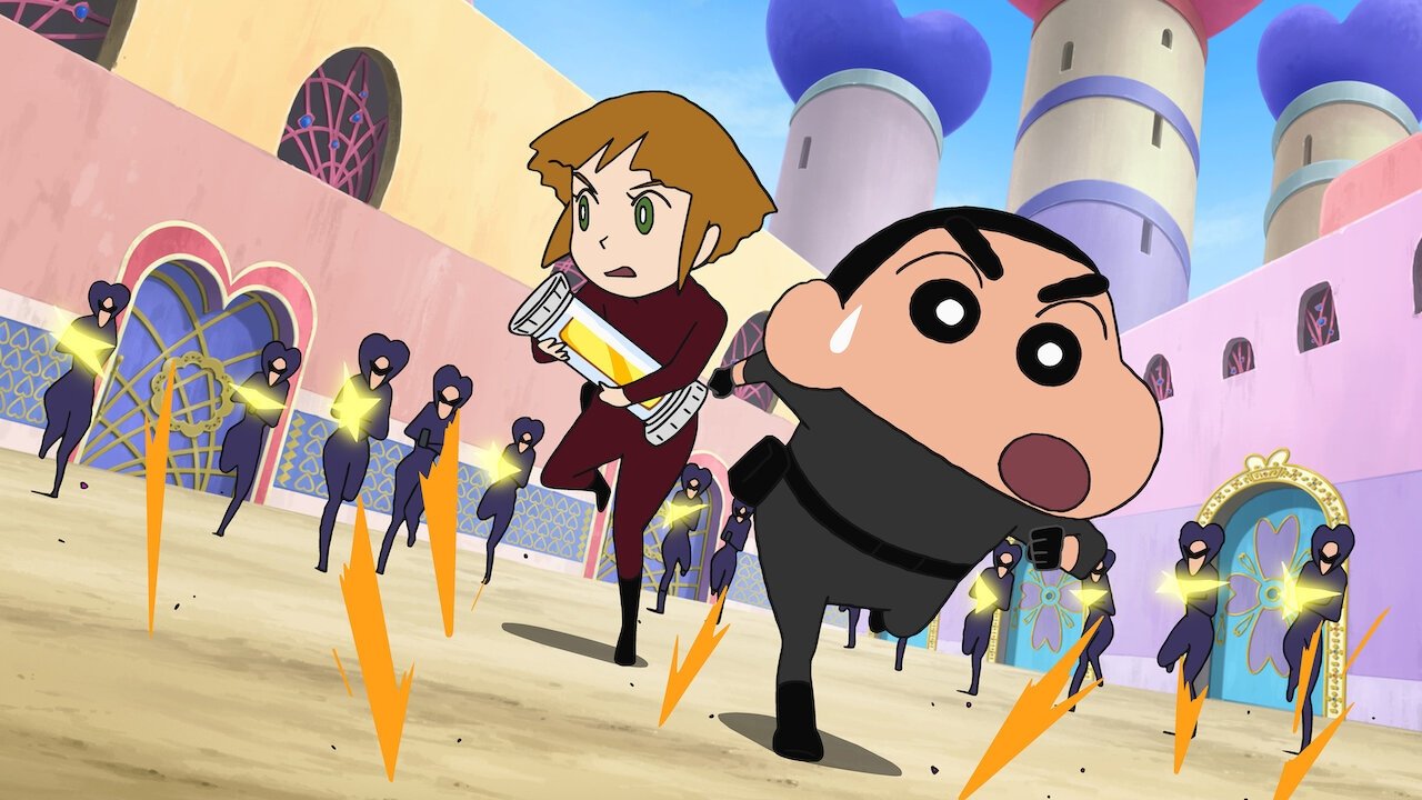 Crayon Shin-chan: Fierceness That Invites Storm! Operation Golden Spy Background
