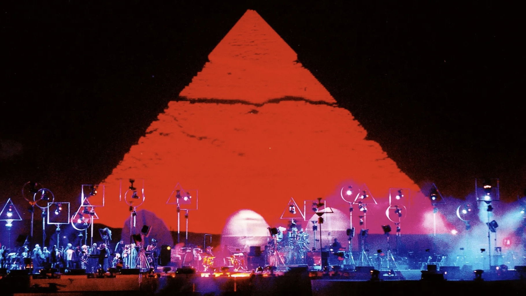 Jean Michel Jarre at the Pyramids Background