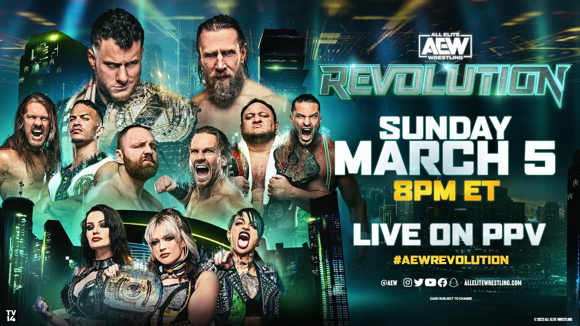 AEW Revolution 2023 Background