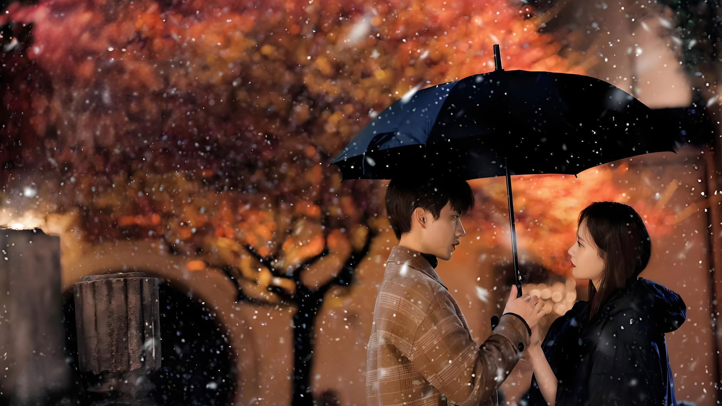 Falling Before Fireworks Background