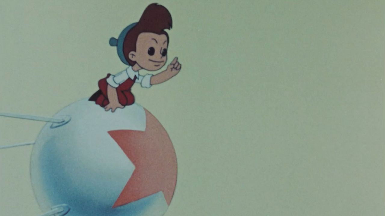 Murzilka on the Satellite Background