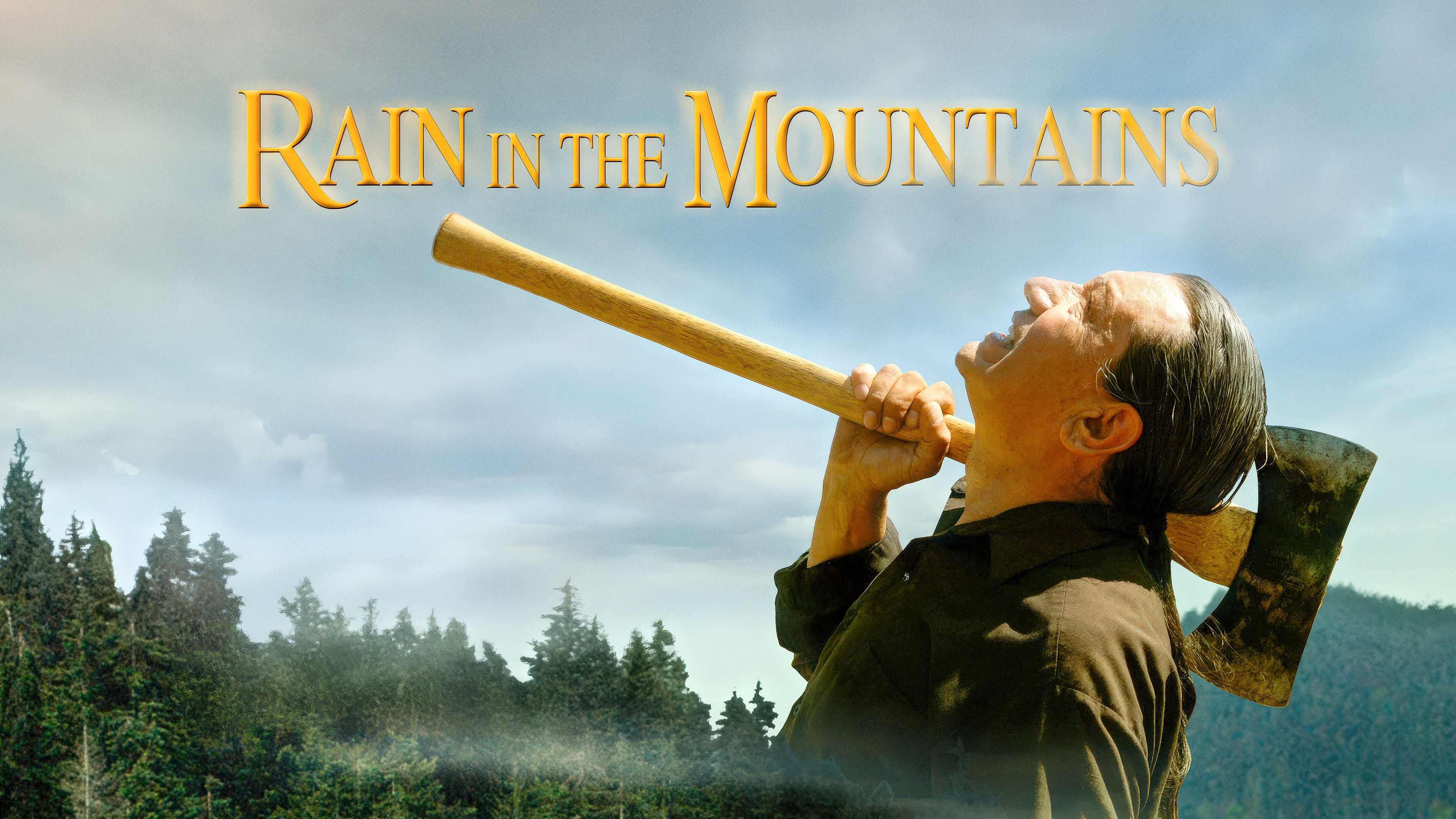 Rain in the Mountains Background