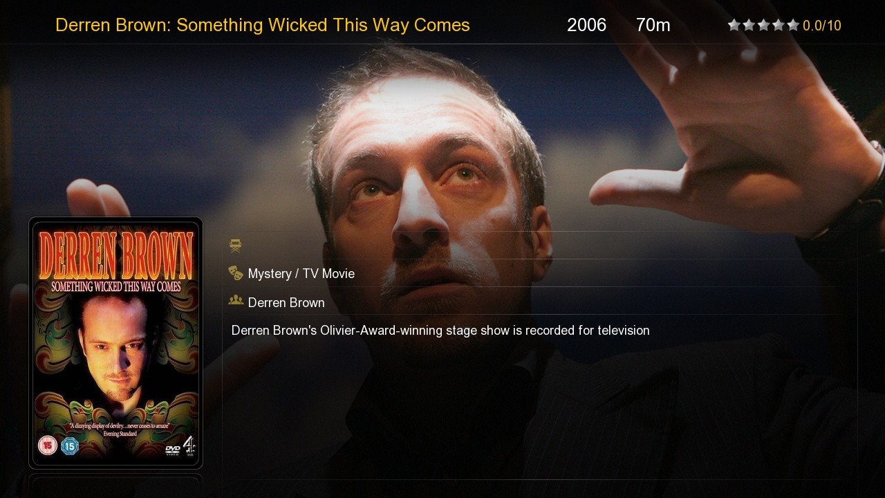 Derren Brown: Something Wicked This Way Comes Background