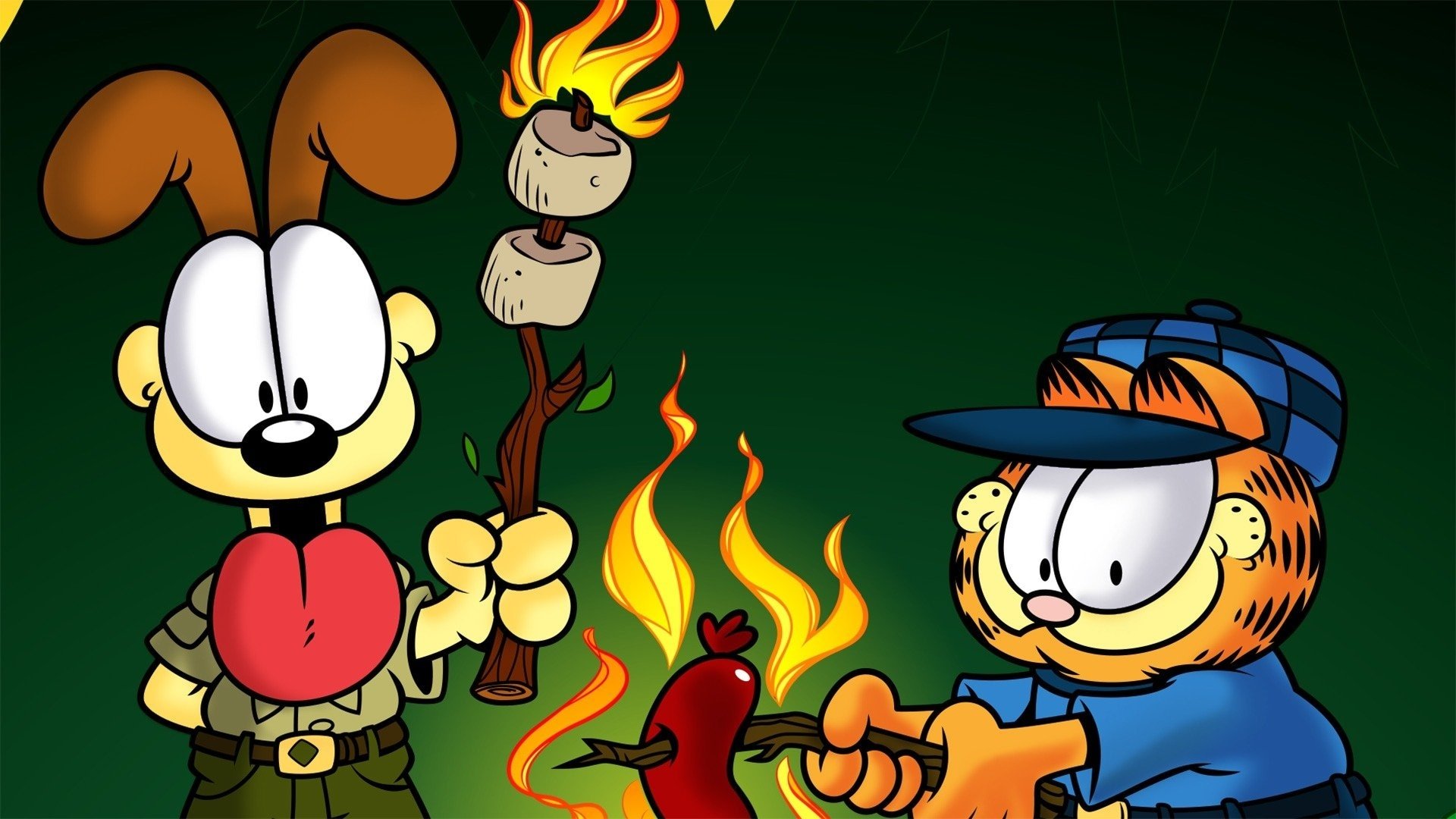 Garfield in the Rough Background