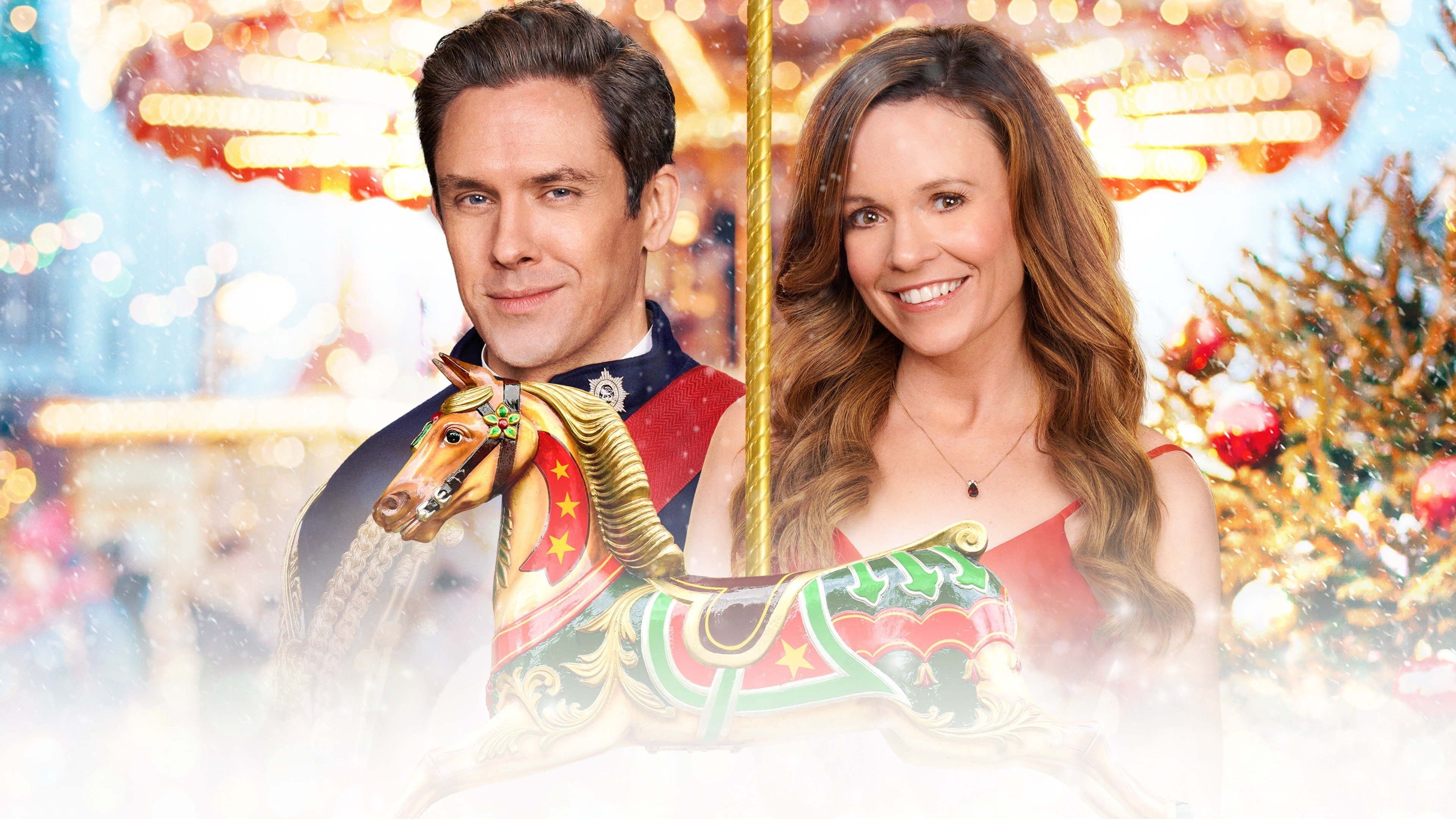 A Christmas Carousel Background