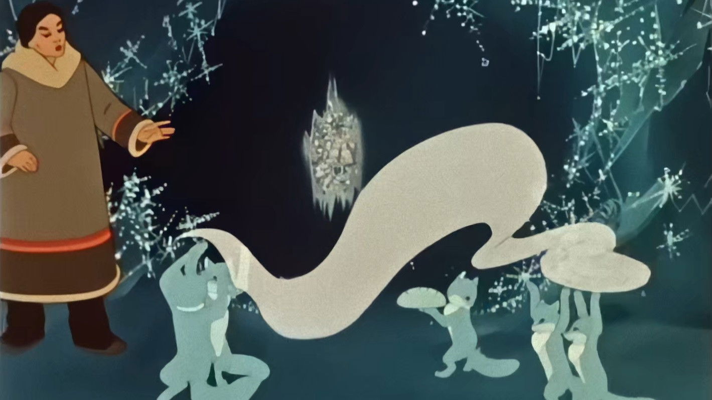 The Fire Is Burning In the Raw-Hide Tent Background