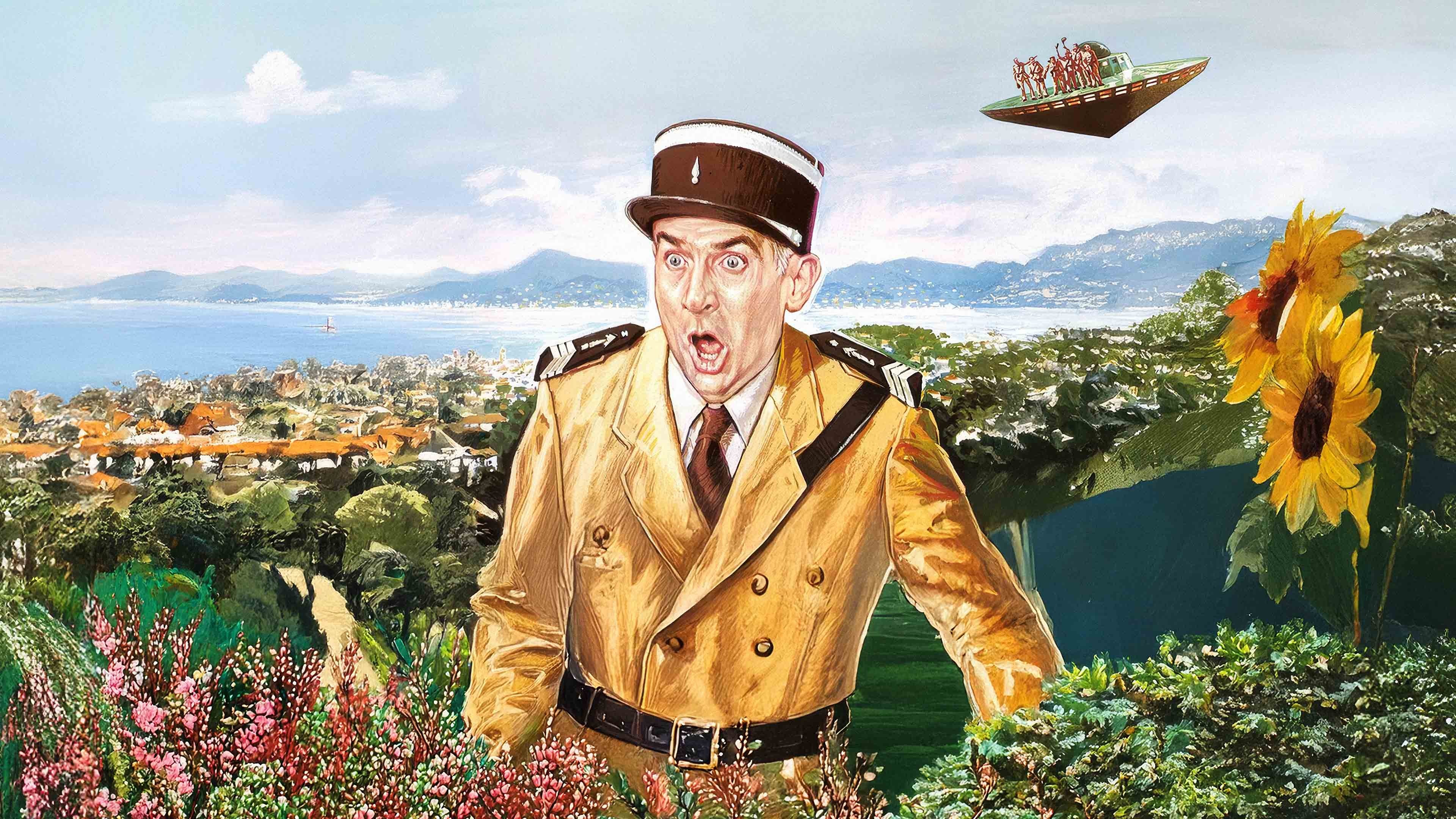 The Gendarme and the Creatures from Outer Space Background