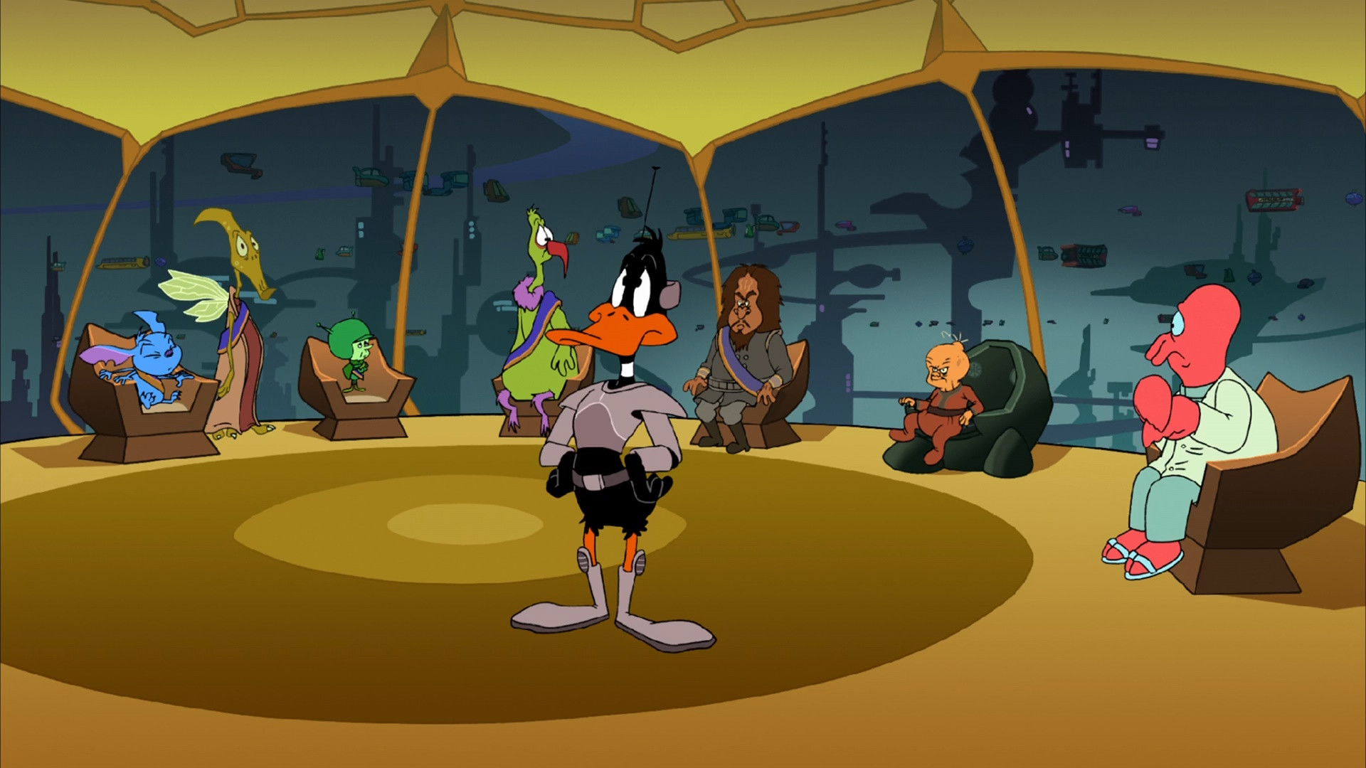Duck Dodgers in Attack of the Drones Background