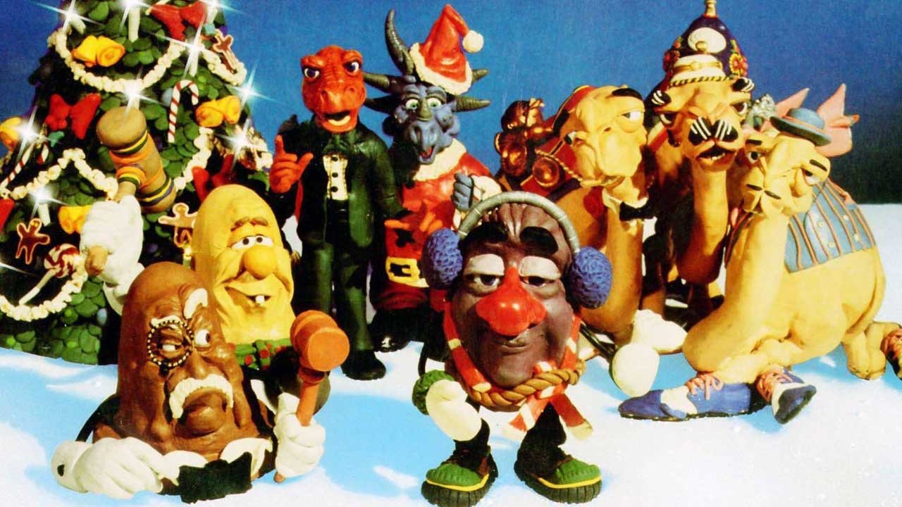 Claymation Christmas Celebration Background