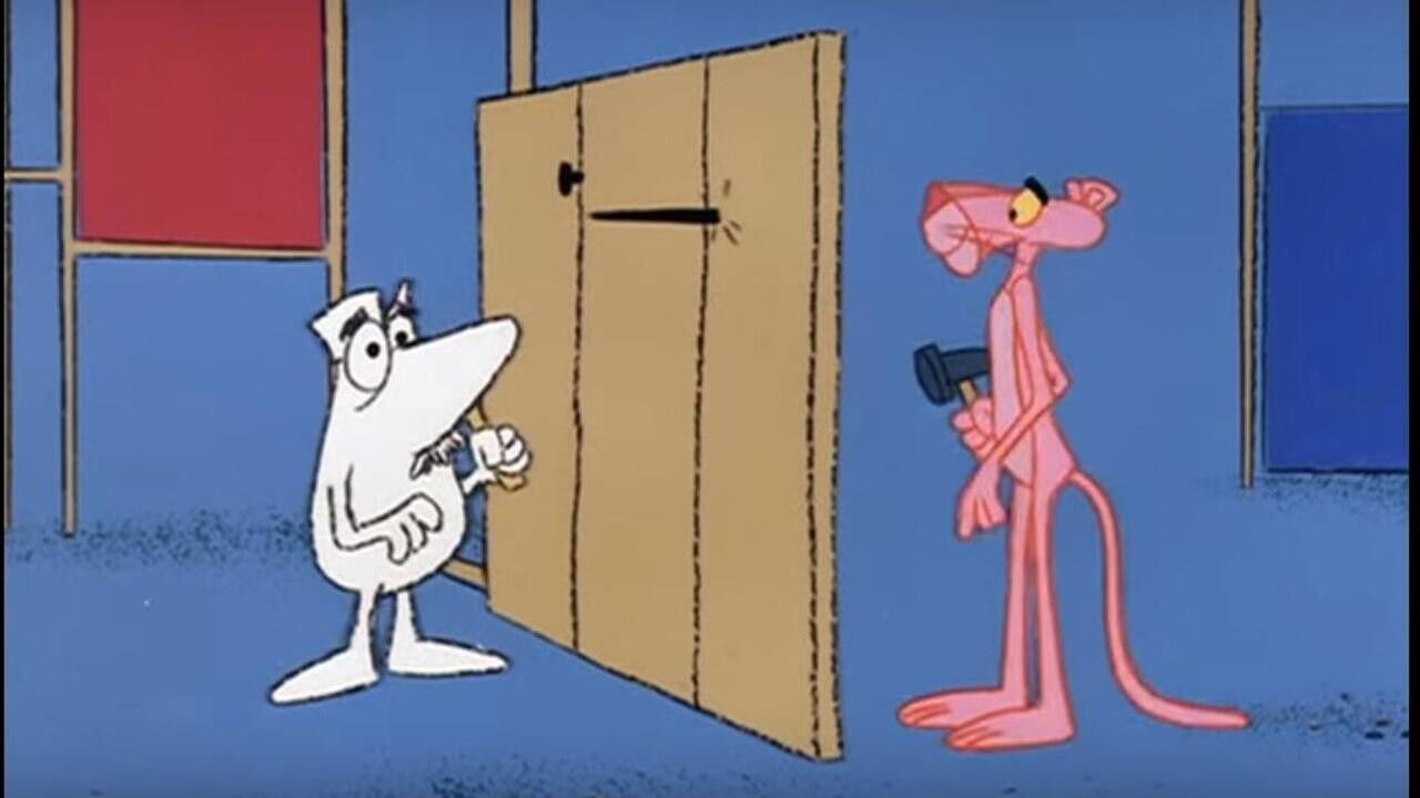 The Pink Blueprint Background